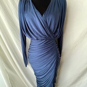 Susan Roselli for Vijack Blue V-Neck Bodycon Dress